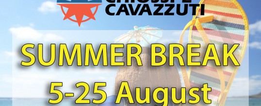 Chiusura Estiva 5-25 Agosto