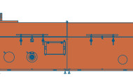 0.75 m IN Extension + 2 m Hot Air Active module + 2 m Hot Air Passive module + Fumes Extraction Hood + 0.75 m OUT Extension