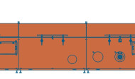 1.50 m Allungo Ingresso + modulo Infra-Rossi + 2 m modulo Aria  Calda Attivo + 2 m modulo Aria Calda Passivo + 2 m modulo Aria  Calda Attivo + 2 m modulo Aria Calda Passivo + Cappa Estrazioni  Fumi + Cappa Raffreddamento + 1.50 m Allungo Uscita